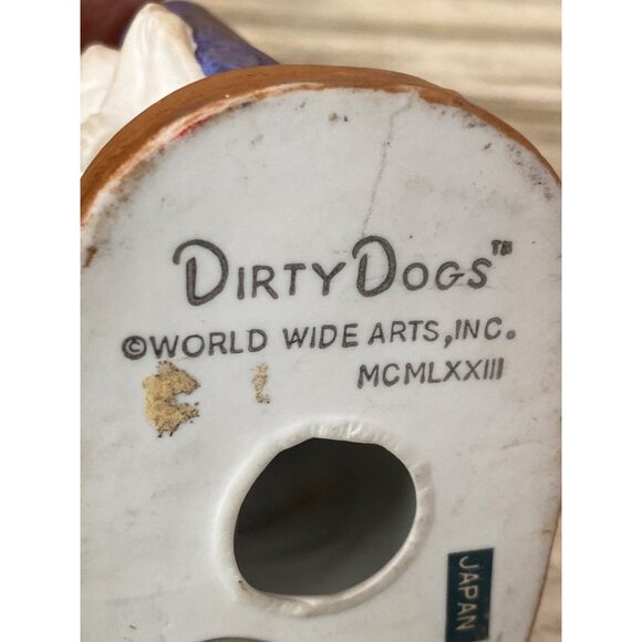 Dirty Dogs “Love’s a B--ch” Bulldog Figurine 1973 Japan World Wide Arts Vintage - Picture 9 of 12